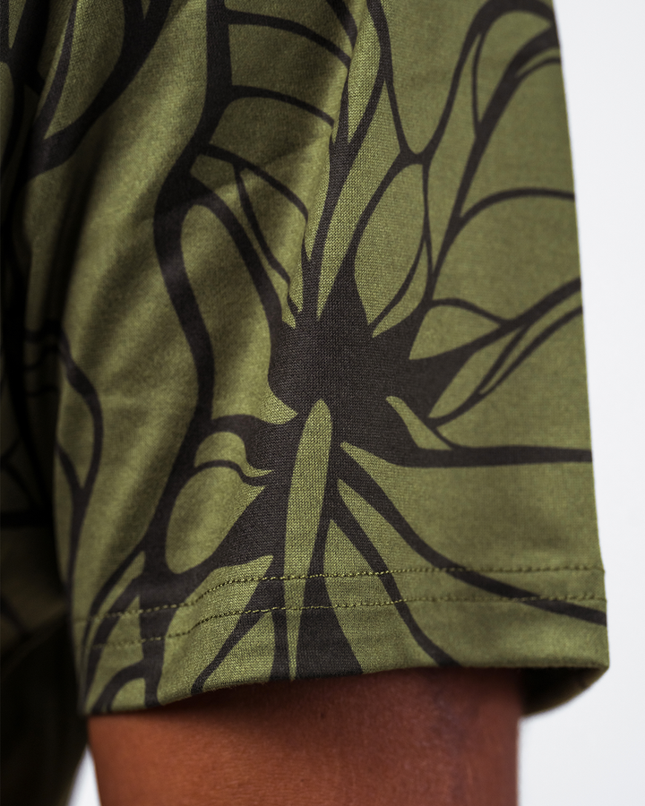 Mana Short Sleeve Shirt - Green Kalo Lau