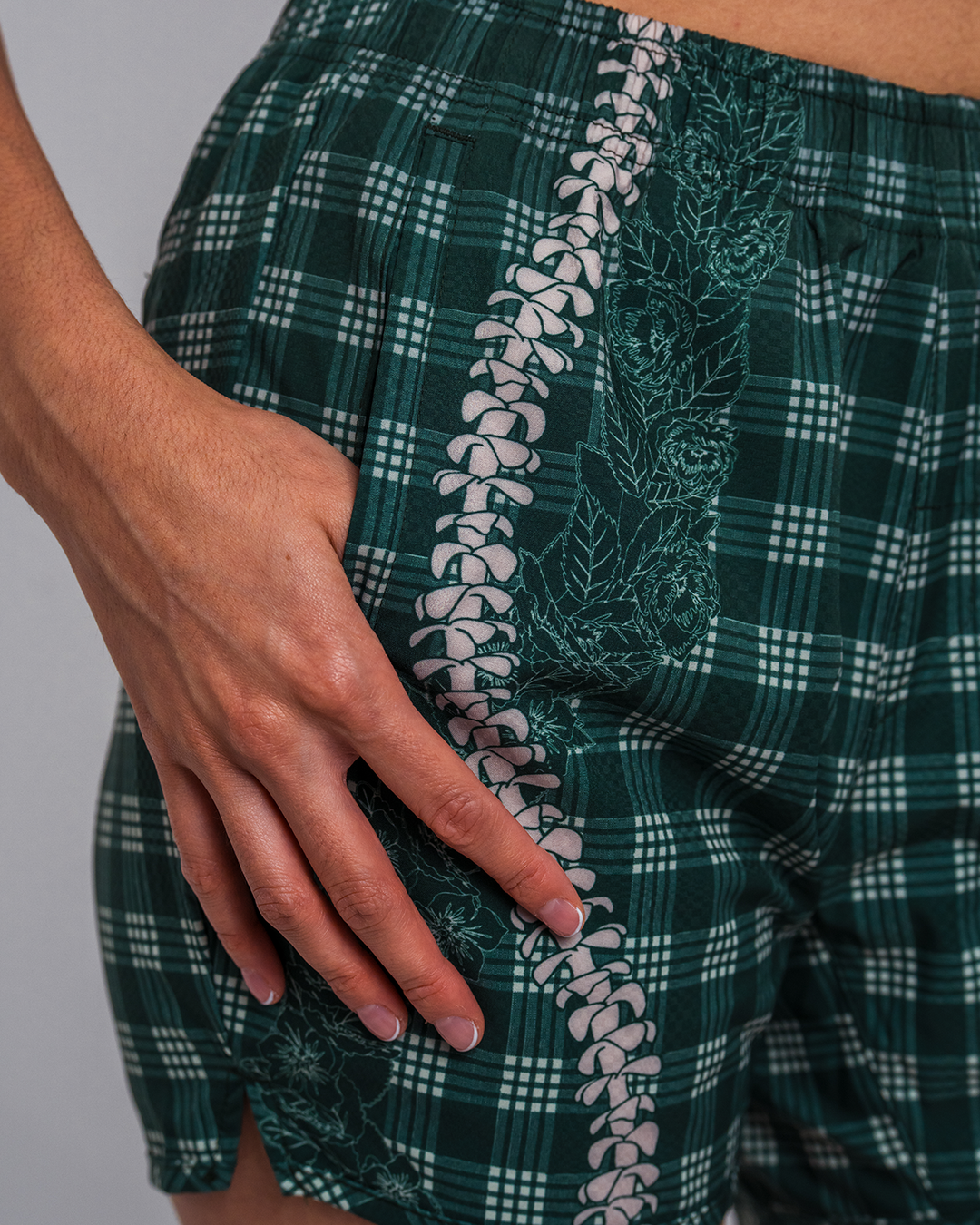 Kalia Shorts - Green Palaka