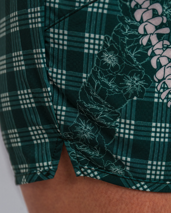 Kalia Shorts - Green Palaka