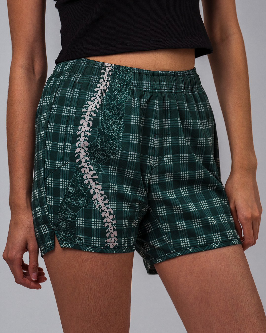 Kalia Shorts - Green Palaka