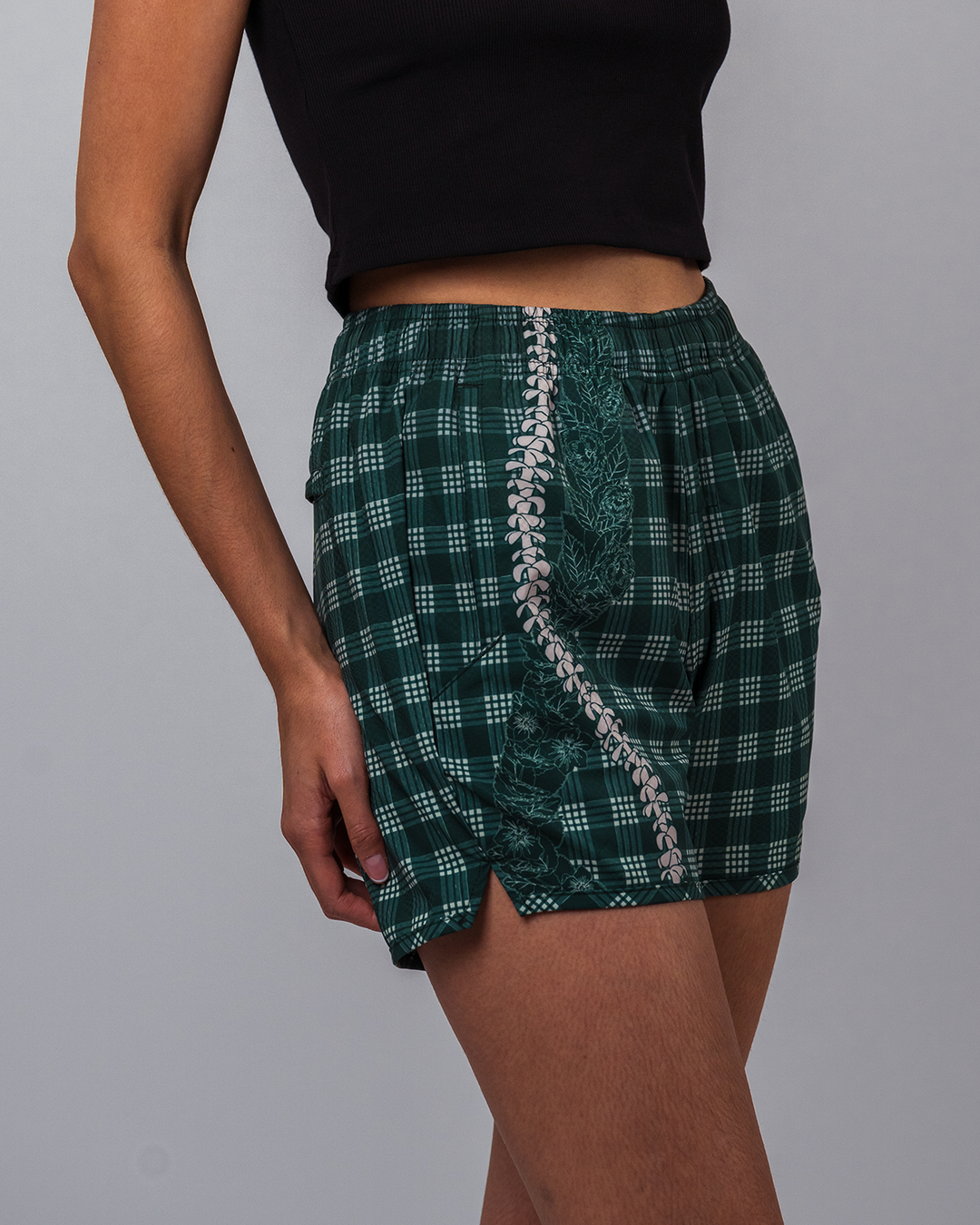 Kalia Shorts - Green Palaka