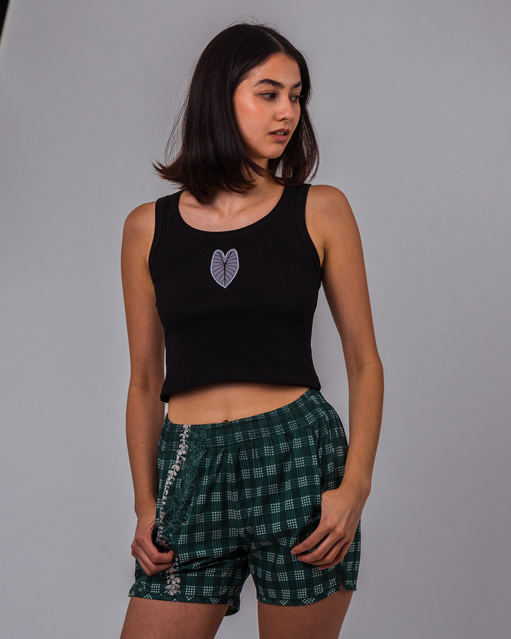 Kalia Shorts - Green Palaka