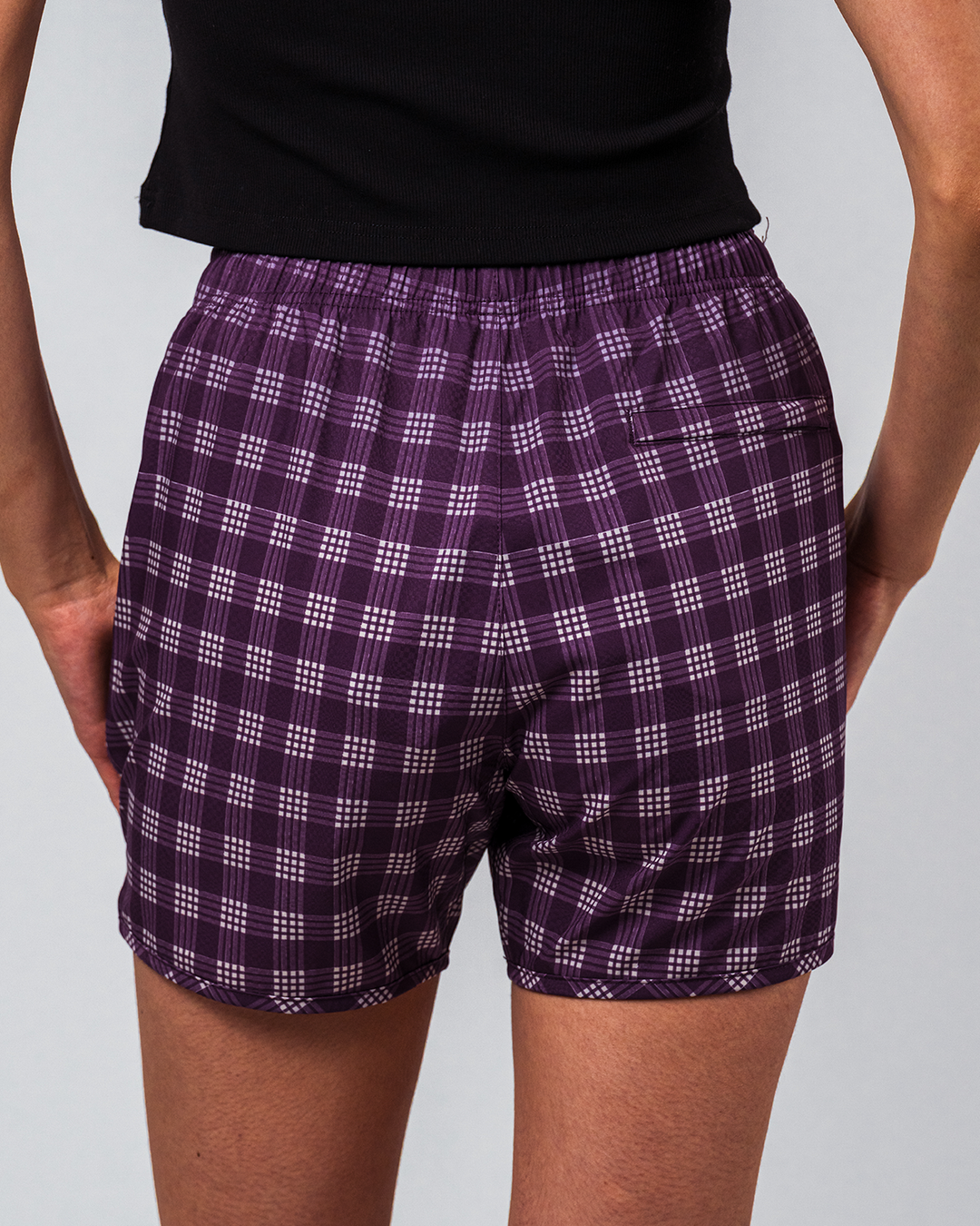 Kalia Shorts - Purple Palaka