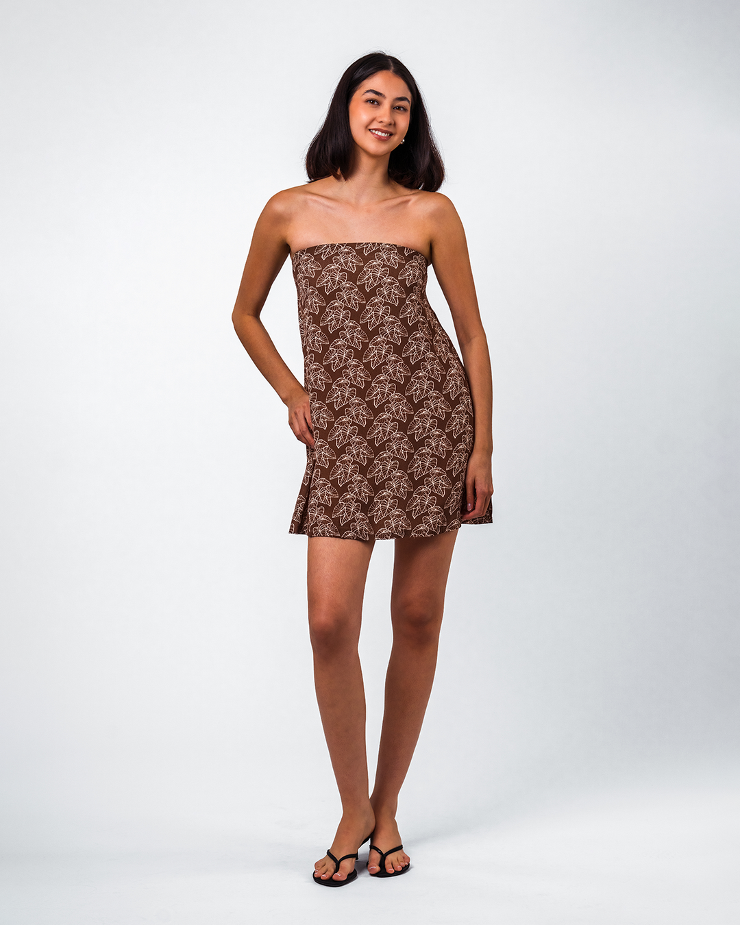 Maile Mini Dress - Brown Kalo Lau