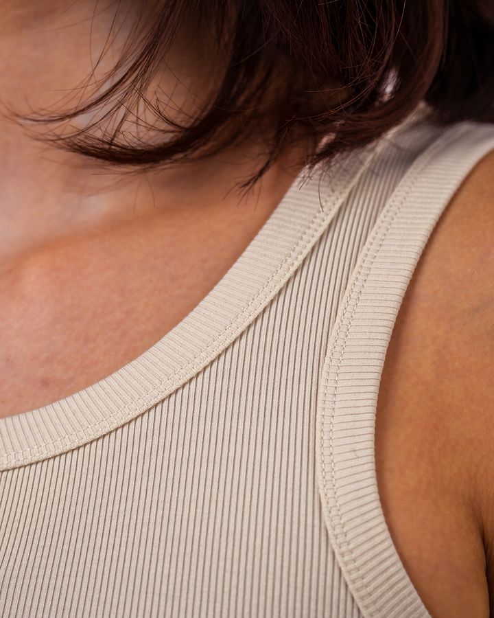 Lani Tank Top - Cream Kalo Quilt