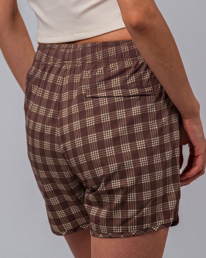 Kalia Shorts - Brown Palaka