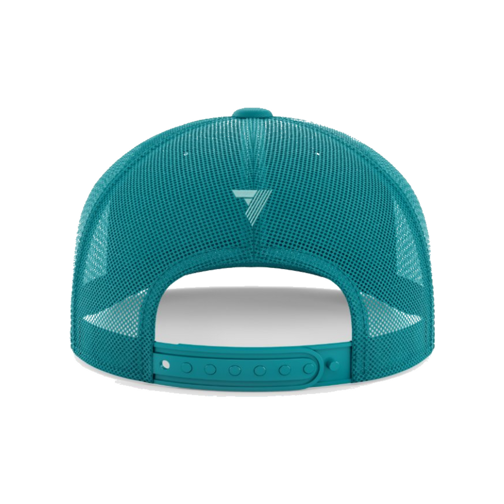 Floral Hat - Blue, back view