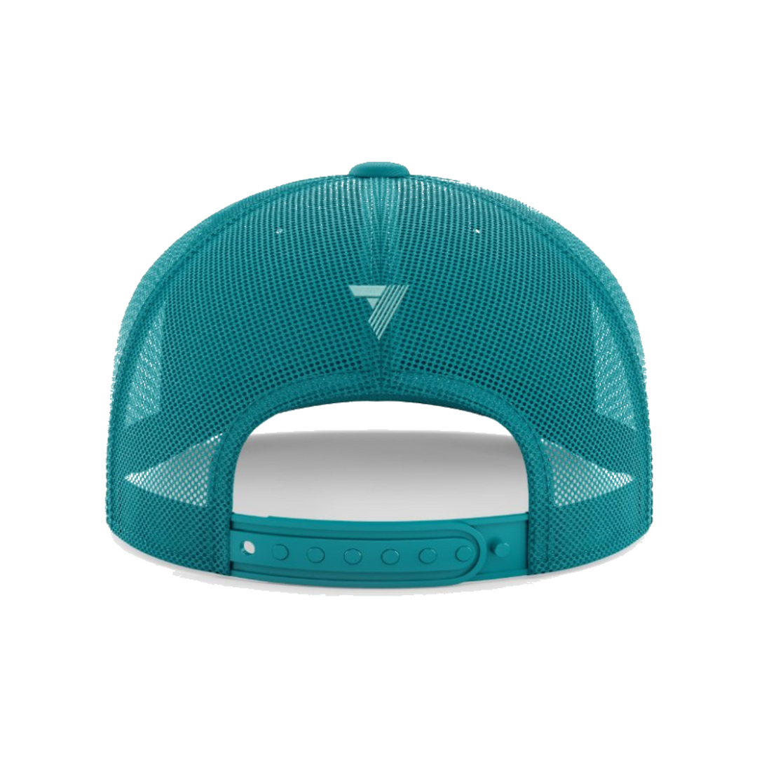Floral Hat - Blue, back view
