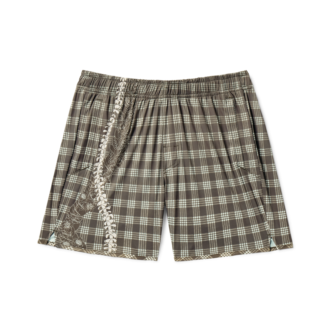 Kalia Shorts - Deep Brown Palaka