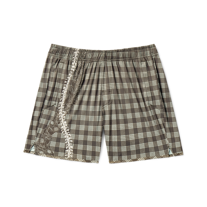 Kalia Shorts - Deep Brown Palaka