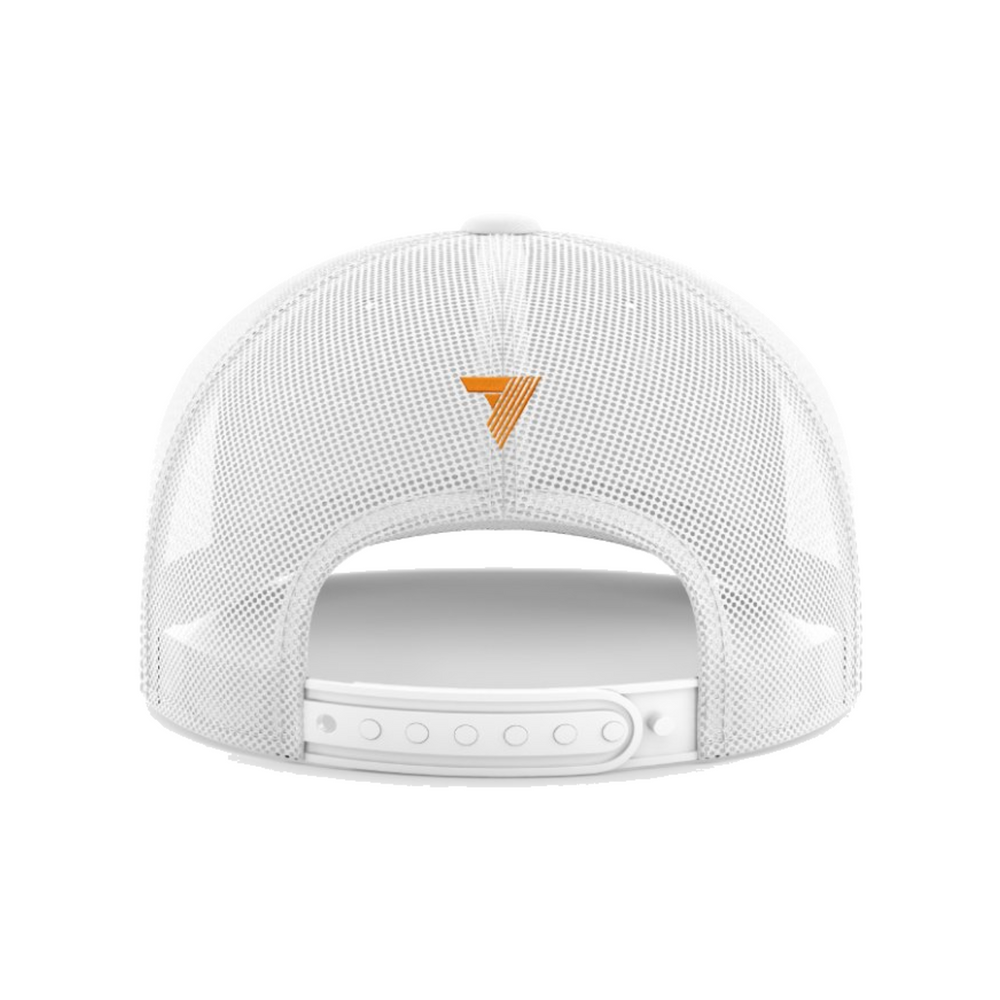 Floral Hat - White, back view