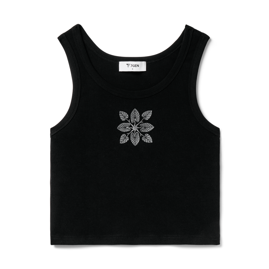 Lani Tank Top - Black Kalo Quilt