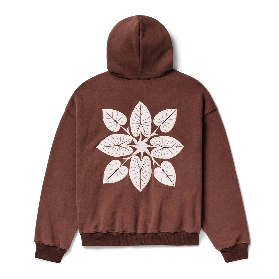 Kalo Quilt Keala Zip Hoodie - Brown