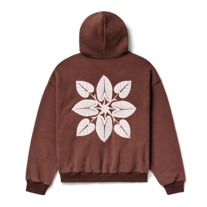 Kalo Quilt Keala Zip Hoodie - Brown