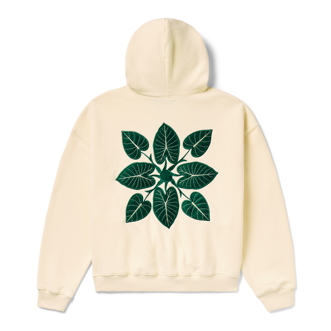 Kalo Quilt Keala Zip Hoodie - Cream